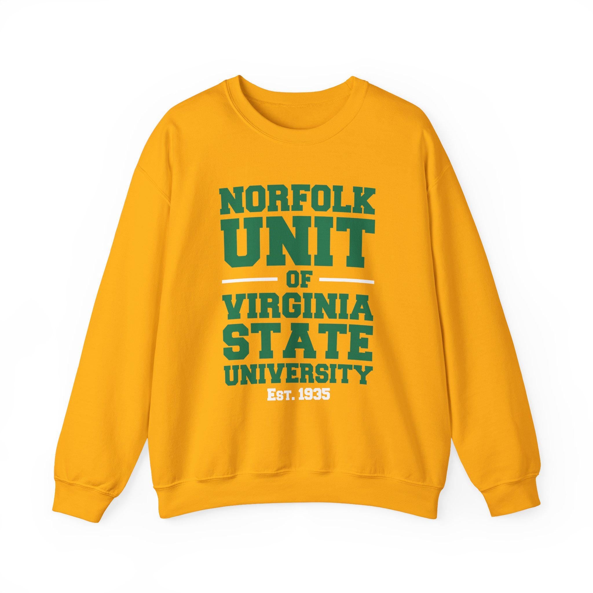 Norfolk State - Norfolk Unit of VSU Unisex Tee T-Shirt or Sweatshirt (Green/Gold) __etsy:7333617010