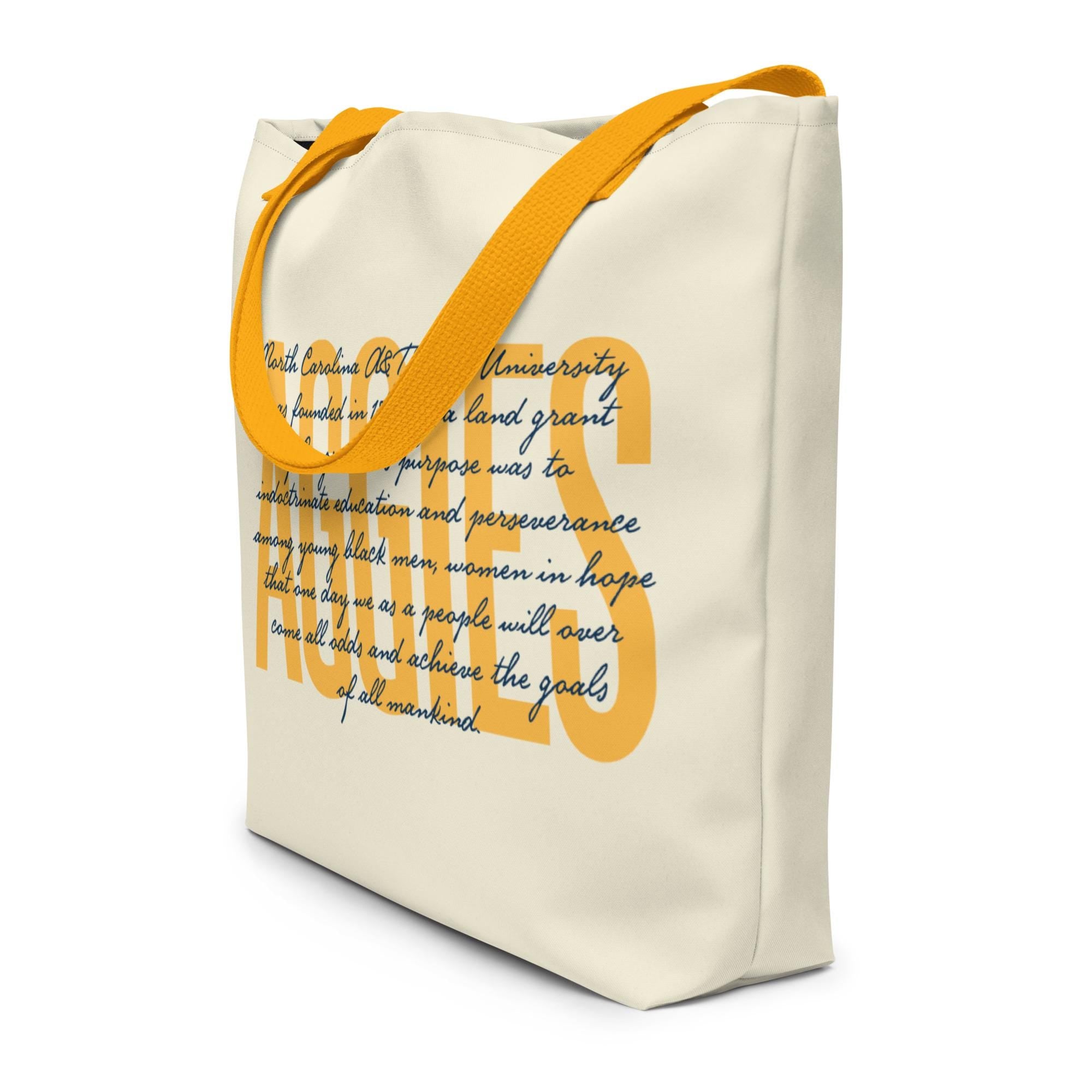 NCAT - NC A&T Aggie Polyester Tote Bag (etsy image id: 7361601100)