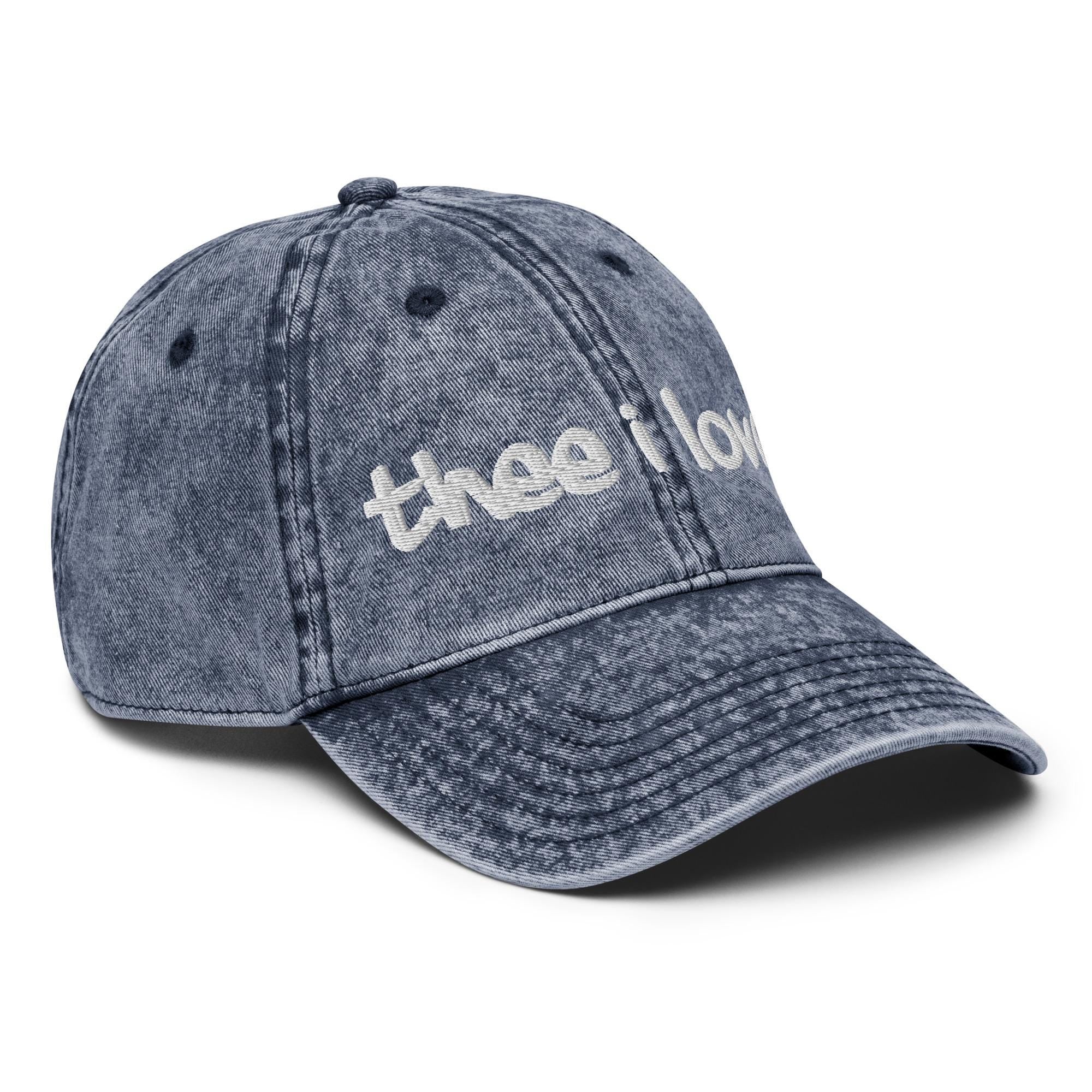 Jackson State - Thee I Love Distressed Denim Dad Cap Hat __etsy:7379500355
