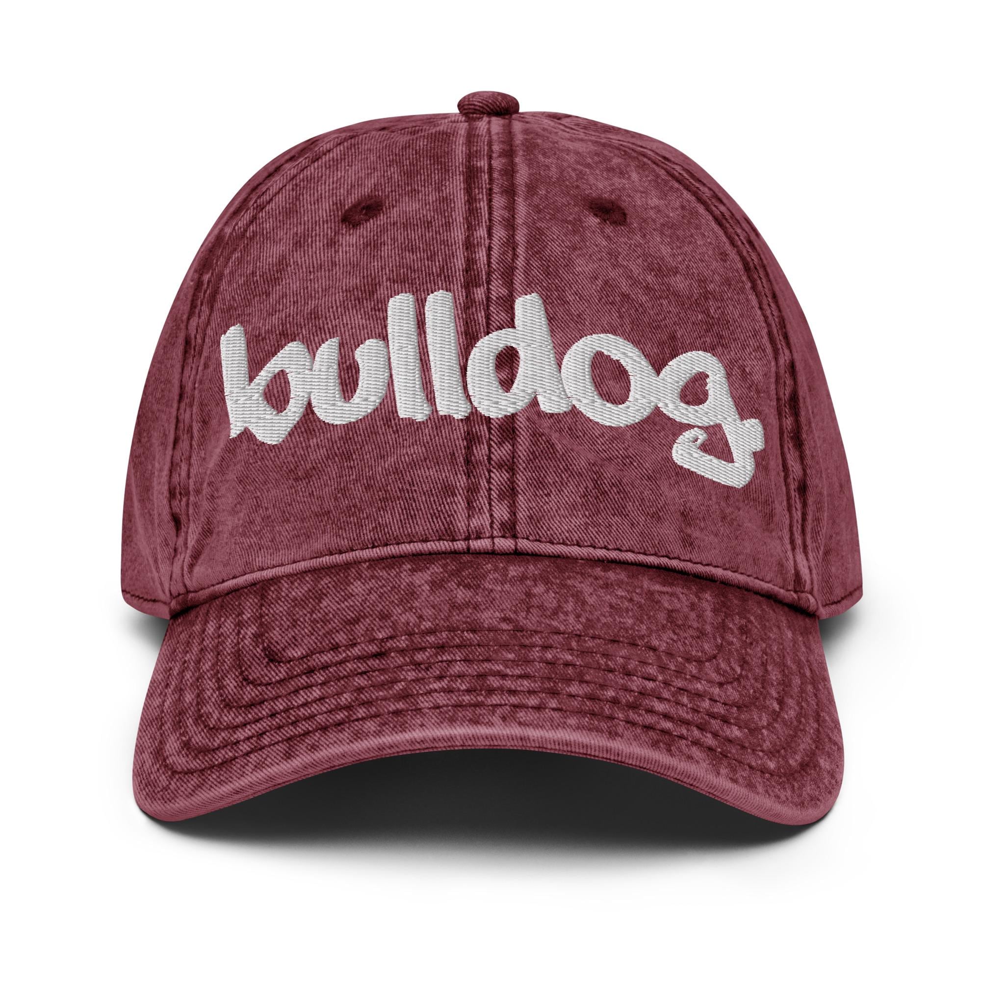 SCSU - BULLDOG Distressed Denim Dad Cap __etsy:7379576061