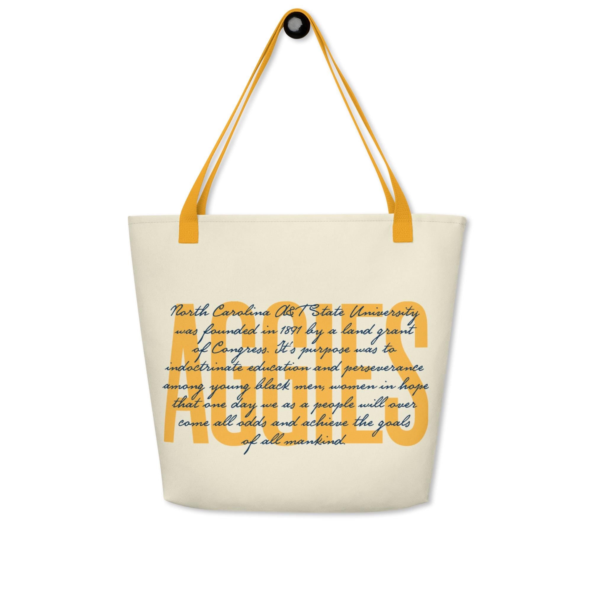NCAT - NC A&T Aggie Polyester Tote Bag (etsy image id: 7409518979)