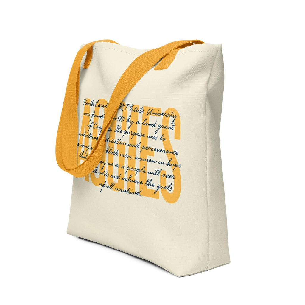 NCAT - NC A&T Aggie Polyester Tote Bag (etsy image id: 7409529993)