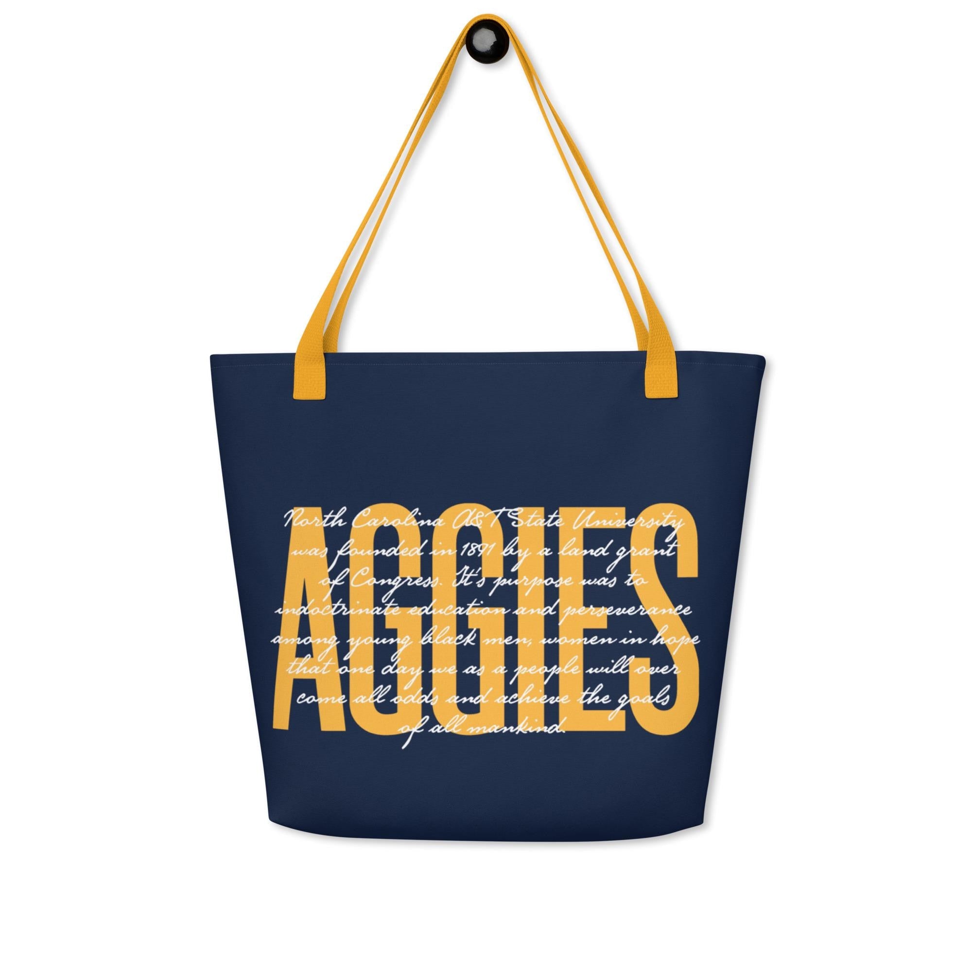 NCAT - NC A&T Aggie Polyester Tote Bag (etsy image id: 7413614369)