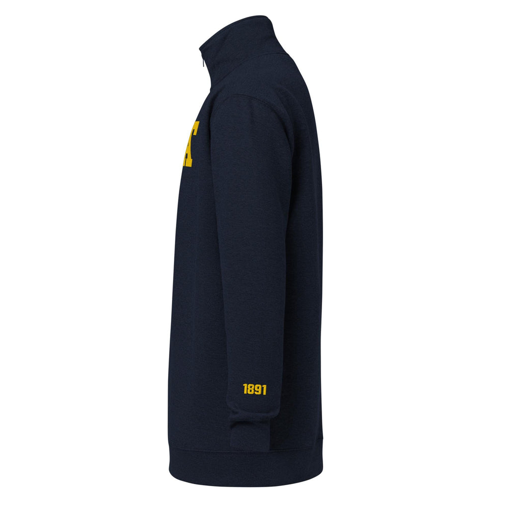 NCAT - NC A&T Quarter Zip Unisex Embroidered Fleece Pullover (Navy) __etsy:7467196965
