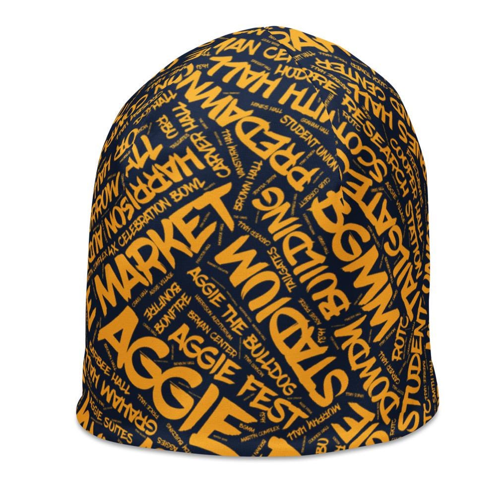 NCAT - NC A&T Aggie Polyester Beanie (etsy image id: 7584817776)