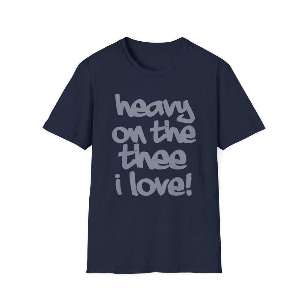 Jackson State - Heavy on the Thee I Love Unisex Tee T-Shirt or Sweatshirt (Grey/Navy) __etsy:7585408502