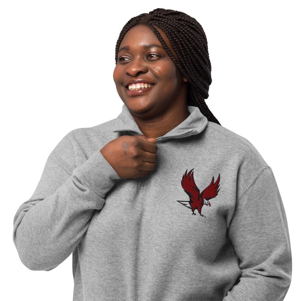 NCCU - Quarter Zip Unisex Embroidered Fleece Pullover __etsy:7649479742