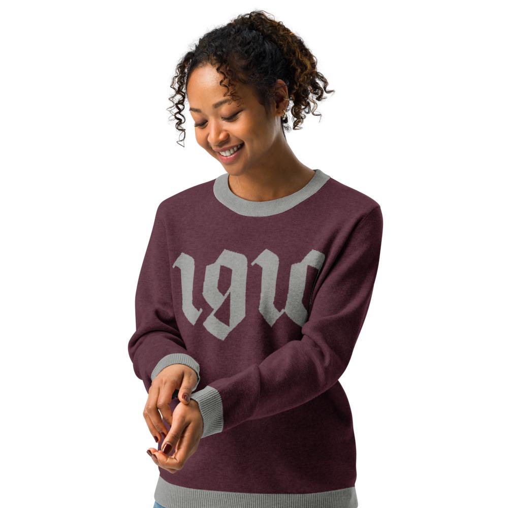 NCCU - 1910 Knitted Crewneck Sweater (etsy image id: 7683247292)