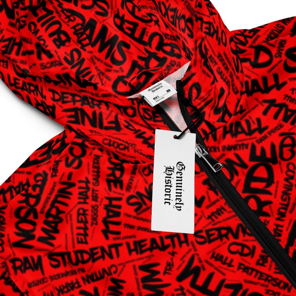WSSU - All Things Ram Lightweight Windbreaker (Red) (etsy image id: 7704914270)