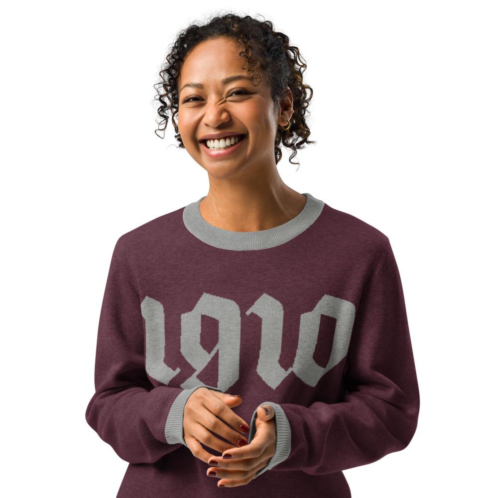 NCCU - 1910 Knitted Crewneck Sweater (etsy image id: 7731188061)