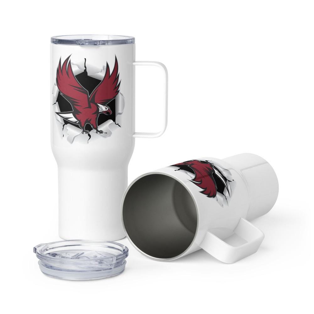NCCU - Eagles Travel Mug Tumbler With Handle and Straw 25oz, 40oz (etsy image id: 7758061788)