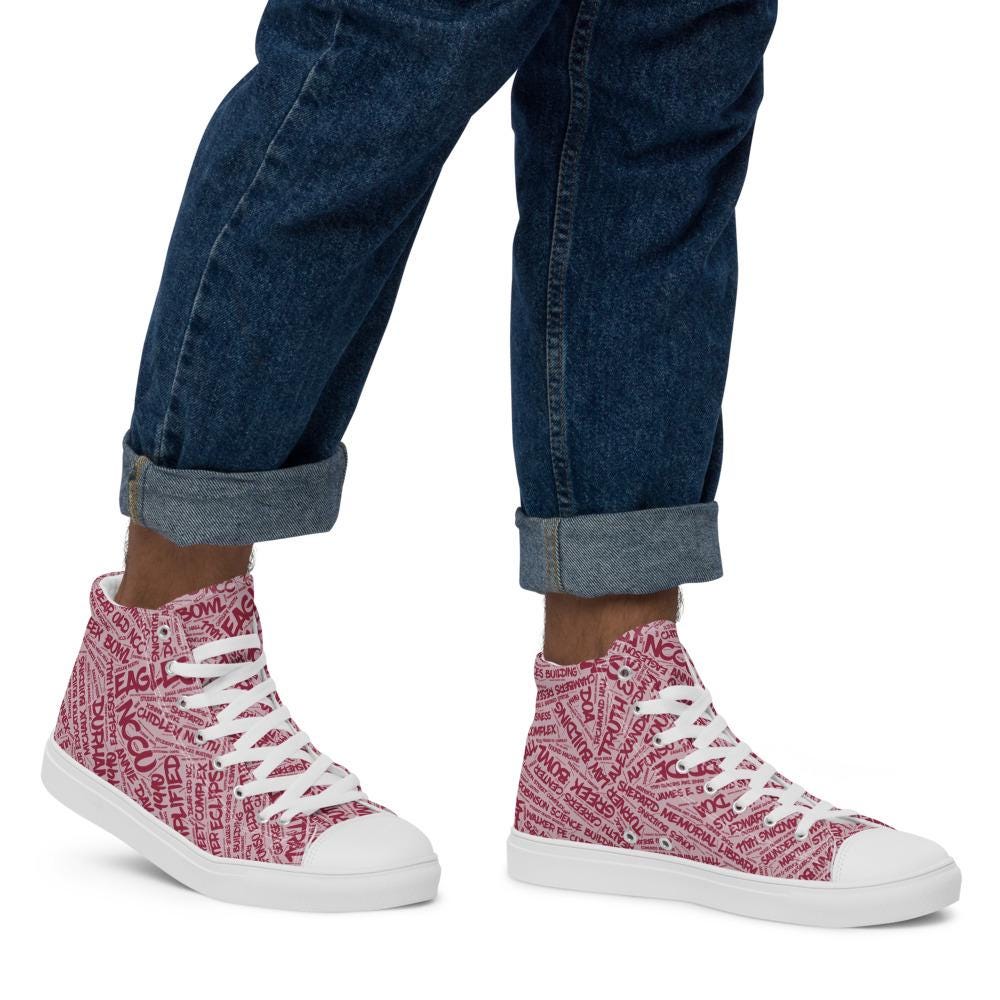 NCCU - All Things Eagle High Top Canvas Shoes (etsy image id: 7761103344)