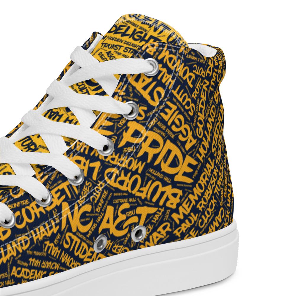 NCAT - NC A&T All Things Aggie High Top Canvas Shoes __etsy:7761109518