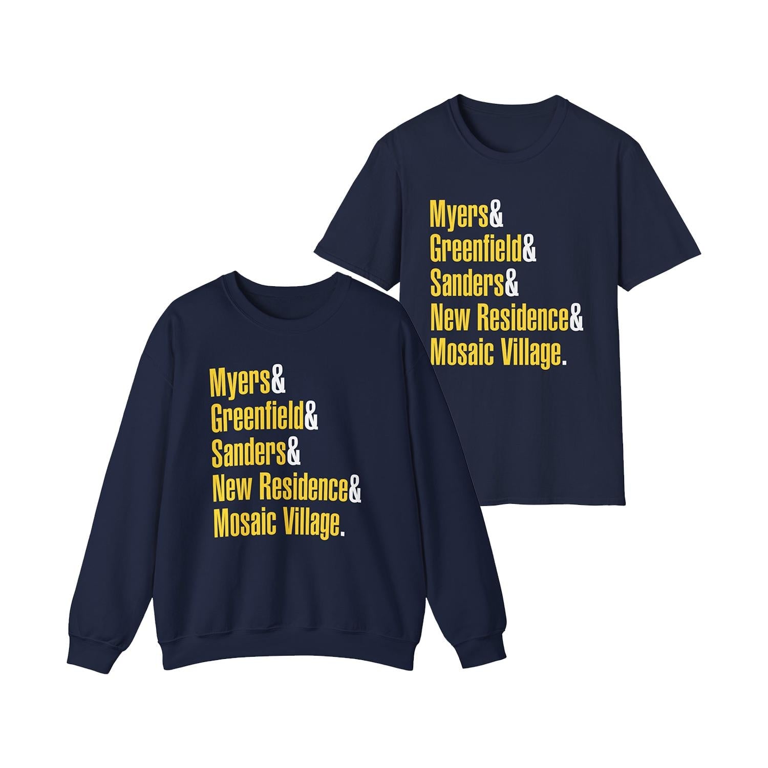JCSU - Johnson C Smith Hall Edition Unisex Sweatshirt or Tee T-Shirt (Navy) (etsy image id: 7777506006)