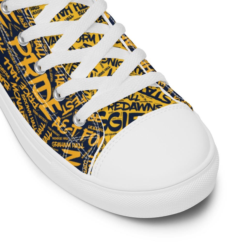 NCAT - NC A&T All Things Aggie High Top Canvas Shoes __etsy:7809055291