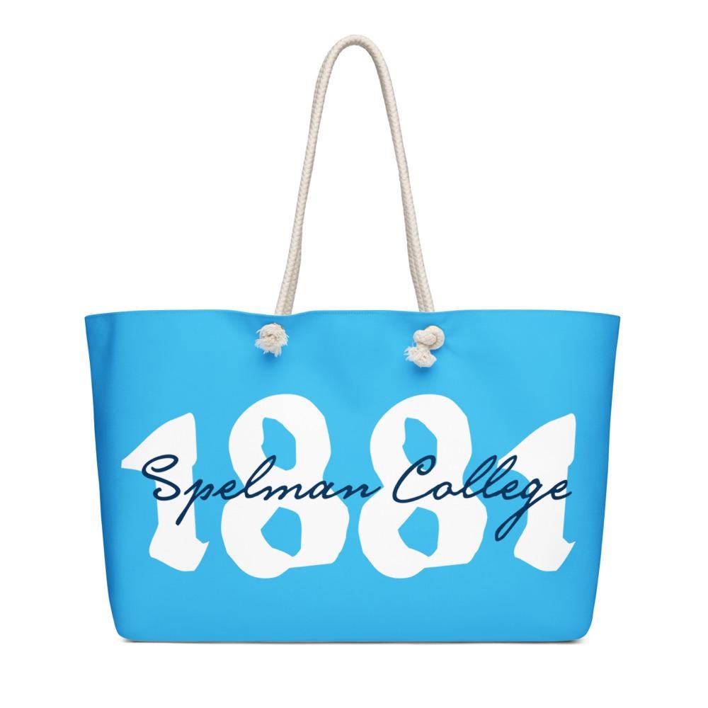 Spelman - Spelman College 24"x13" Oversized Polyester Weekender Bag (etsy image id: 7810327929)