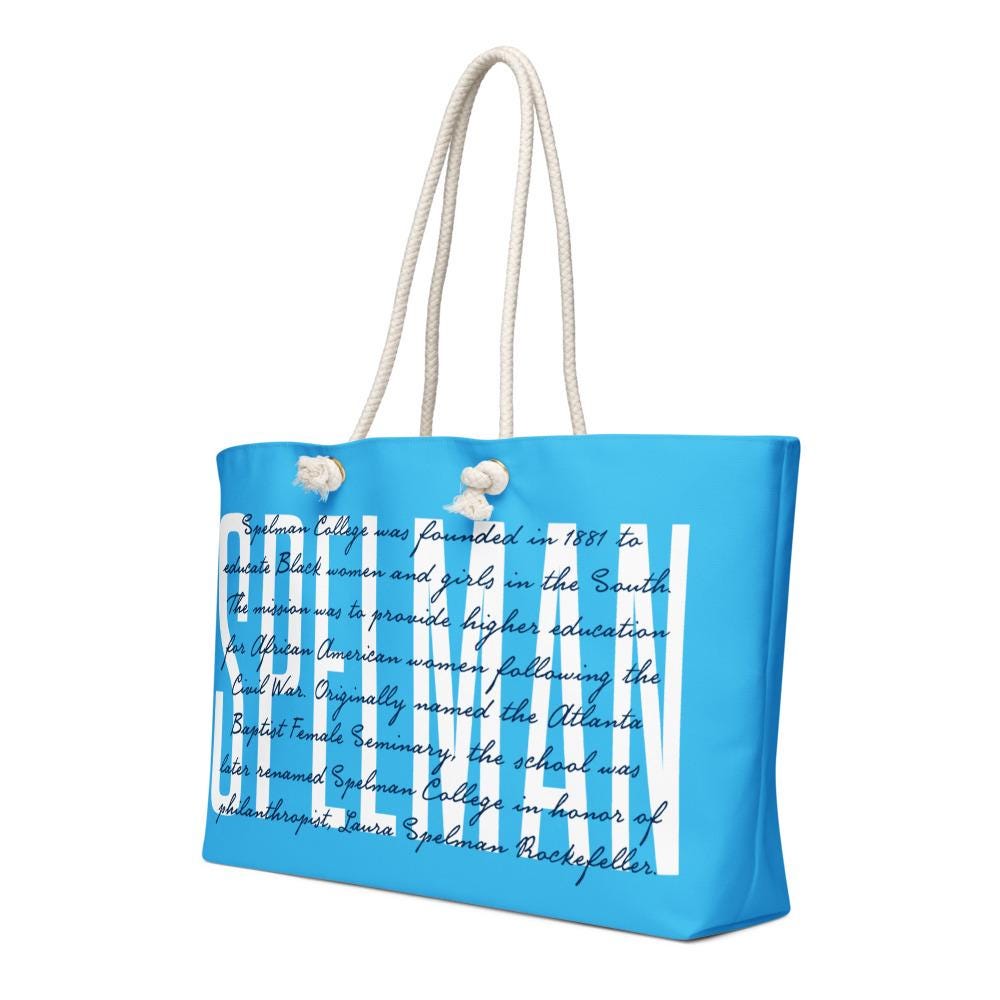Spelman - Spelman College 24"x13" Oversized Polyester Weekender Bag (etsy image id: 7810327931)