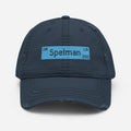 Spelman - 350 Spelman Ln SW Distressed Dad Cap Hat (Navy) (etsy image id: 7810398041)