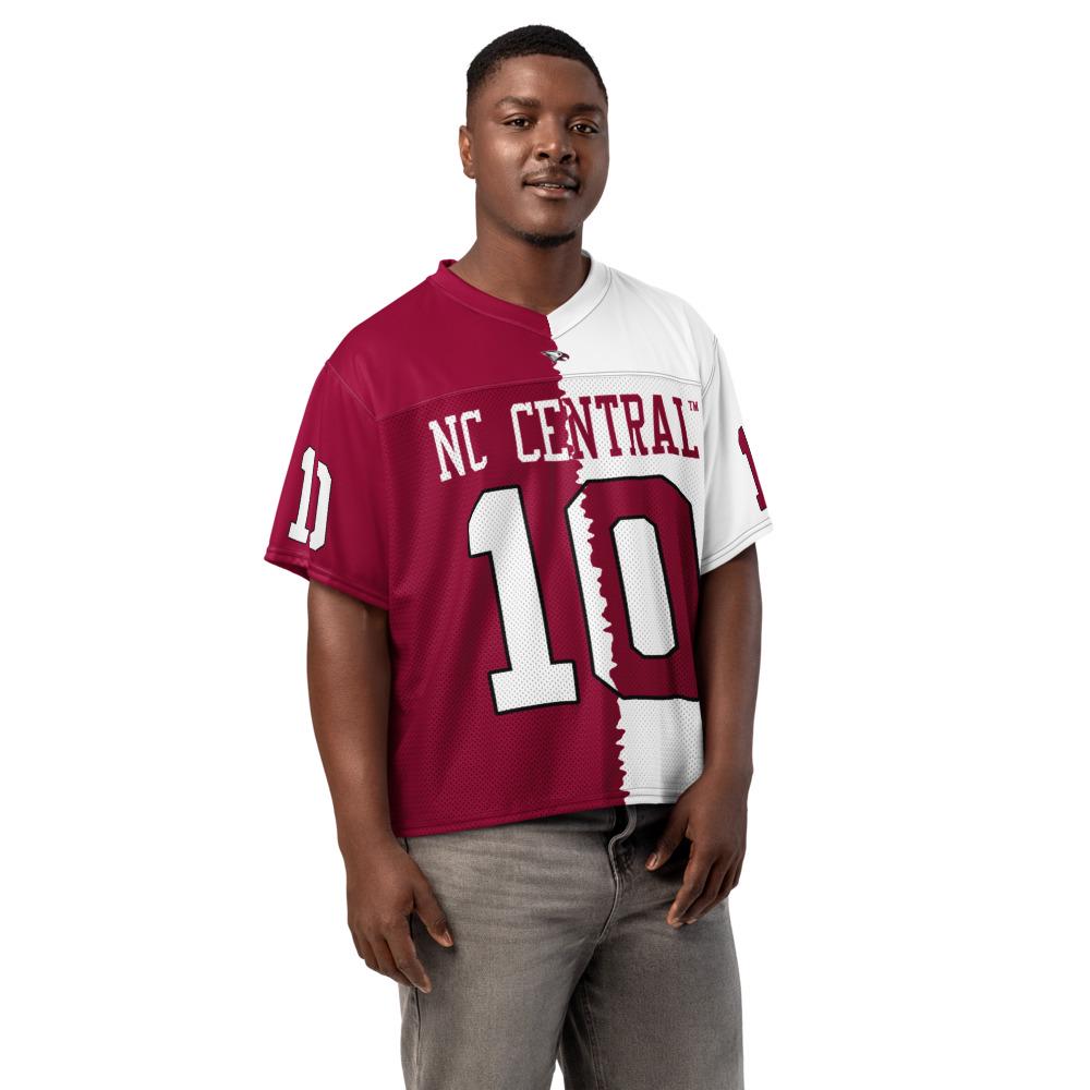 NCCU - NC Central Eagles Boxy Football Jersey (etsy image id: 7875591240)
