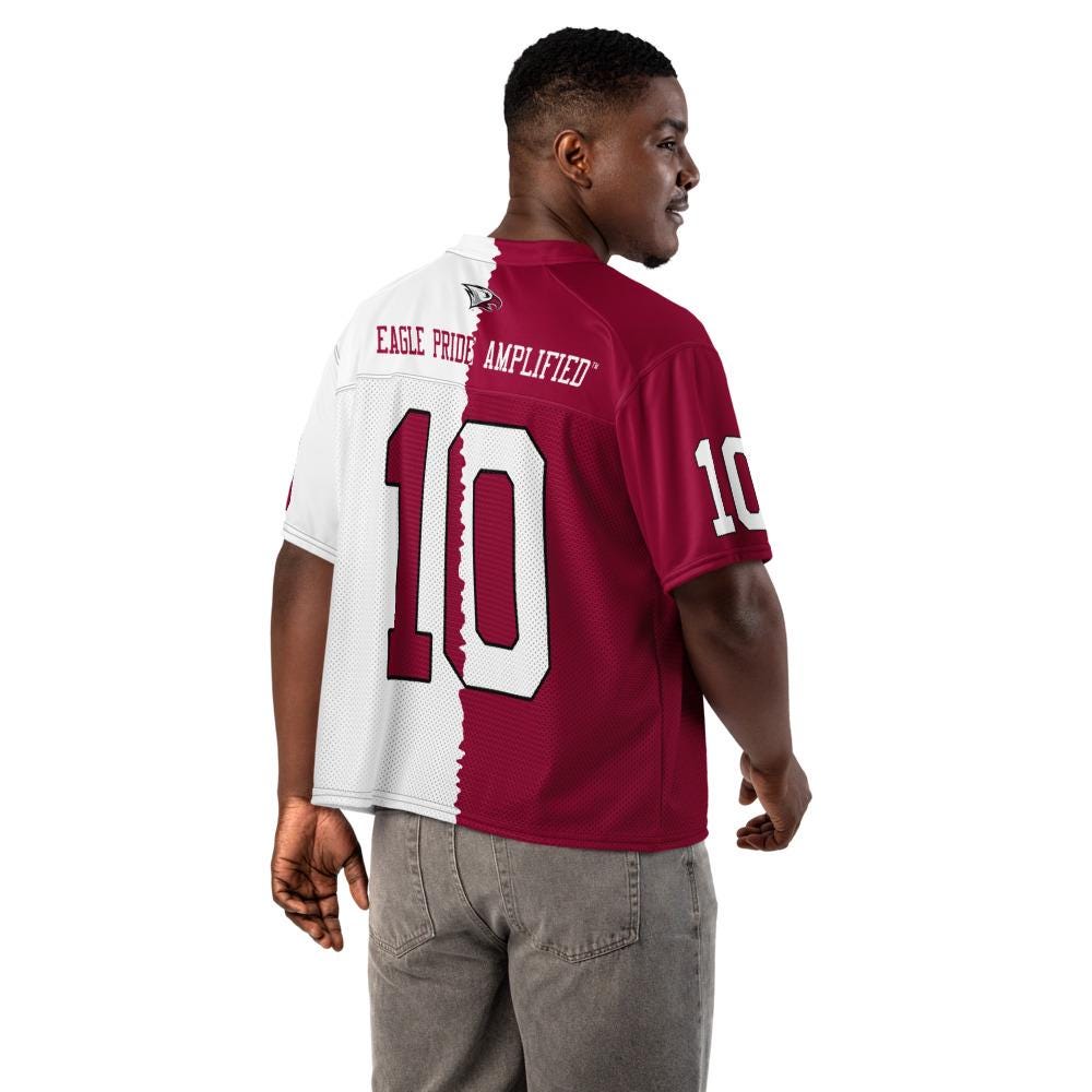 NCCU - NC Central Eagles Boxy Football Jersey (etsy image id: 7875591242)