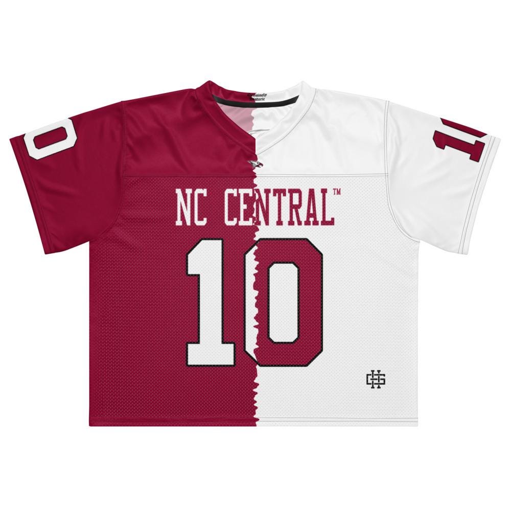 NCCU - NC Central Eagles Boxy Football Jersey (etsy image id: 7875591250)