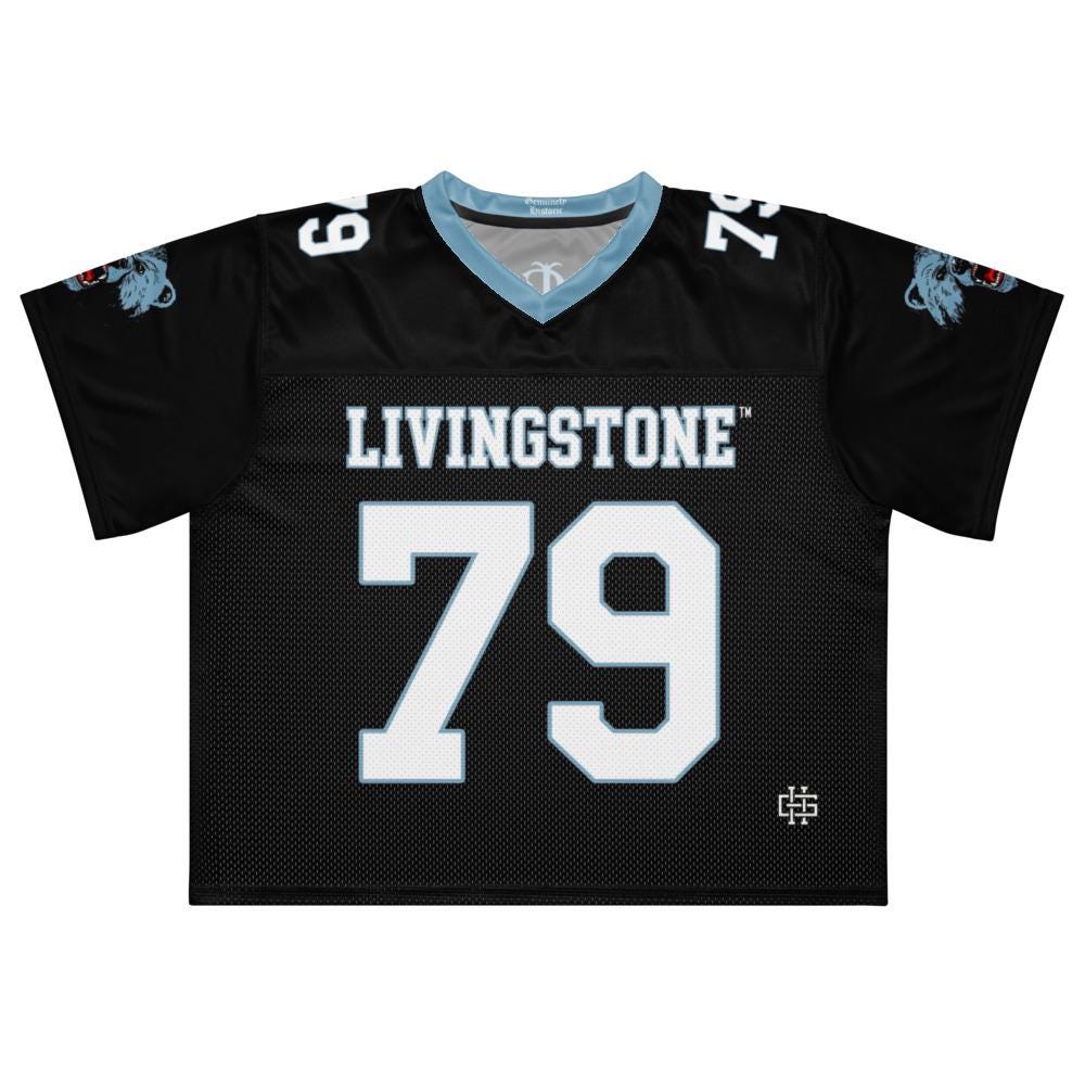 Livingstone - Blue Bears Boxy Football Jersey (etsy image id: 7875616072)