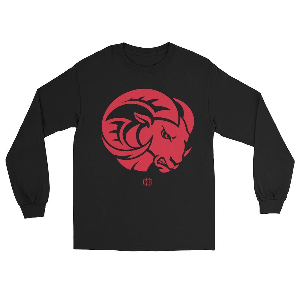 WSSU - Rams Big Logo Unisex Long Sleeve Shirt (Black, Red, White) (etsy image id: 7892176474)