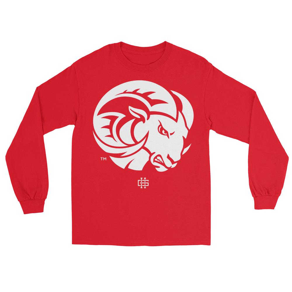 WSSU - Rams Big Logo Unisex Long Sleeve Shirt (Black, Red, White) (etsy image id: 7892176482)