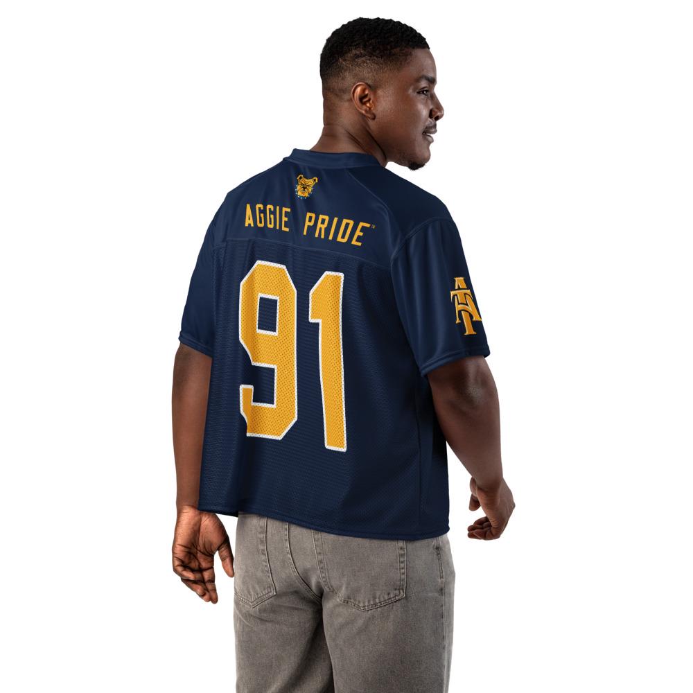 NCAT - NC A&T Aggies Boxy Football Jersey (etsy image id: 7894286782)