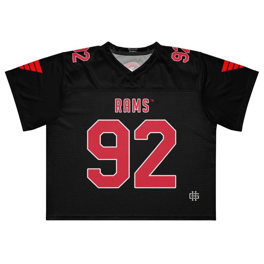 WSSU - Winston-Salem State Rams Boxy Football Jersey (etsy image id: 7909745974)