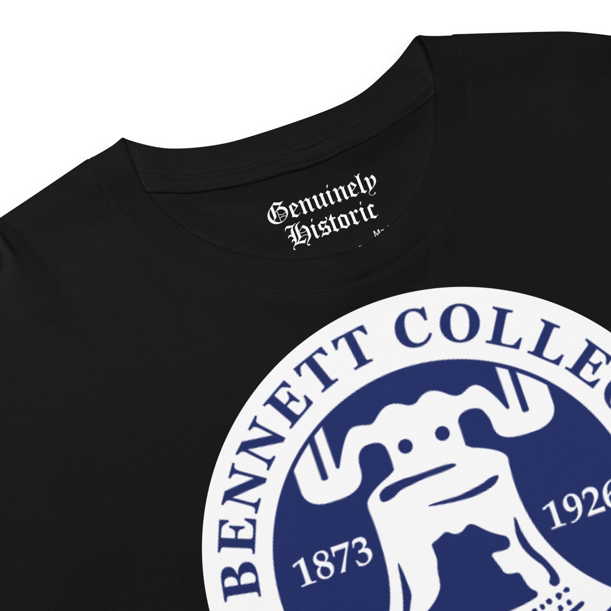 Bennett College - Bennett Belles Women’s Logo Crop Top (Black/White) (etsy image id: 7933001432)