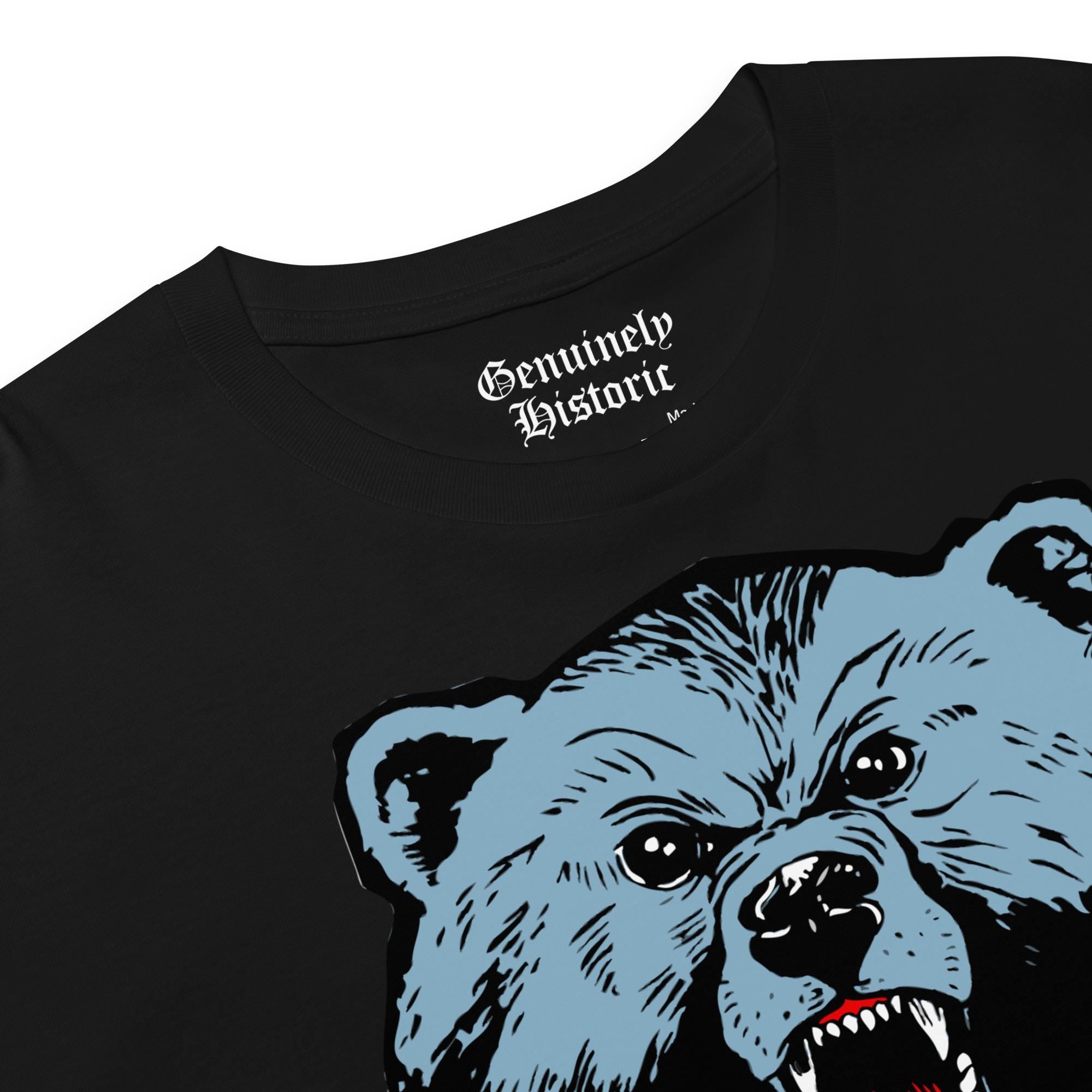 Livingstone - Blue Bears Women’s Logo Crop Top (Black/White) (etsy image id: 7933023366)