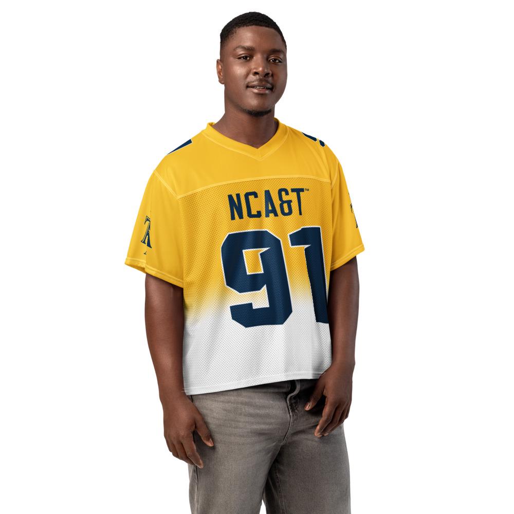 NCAT - NC A&T Aggies Boxy Football Jersey (etsy image id: 7942231721)