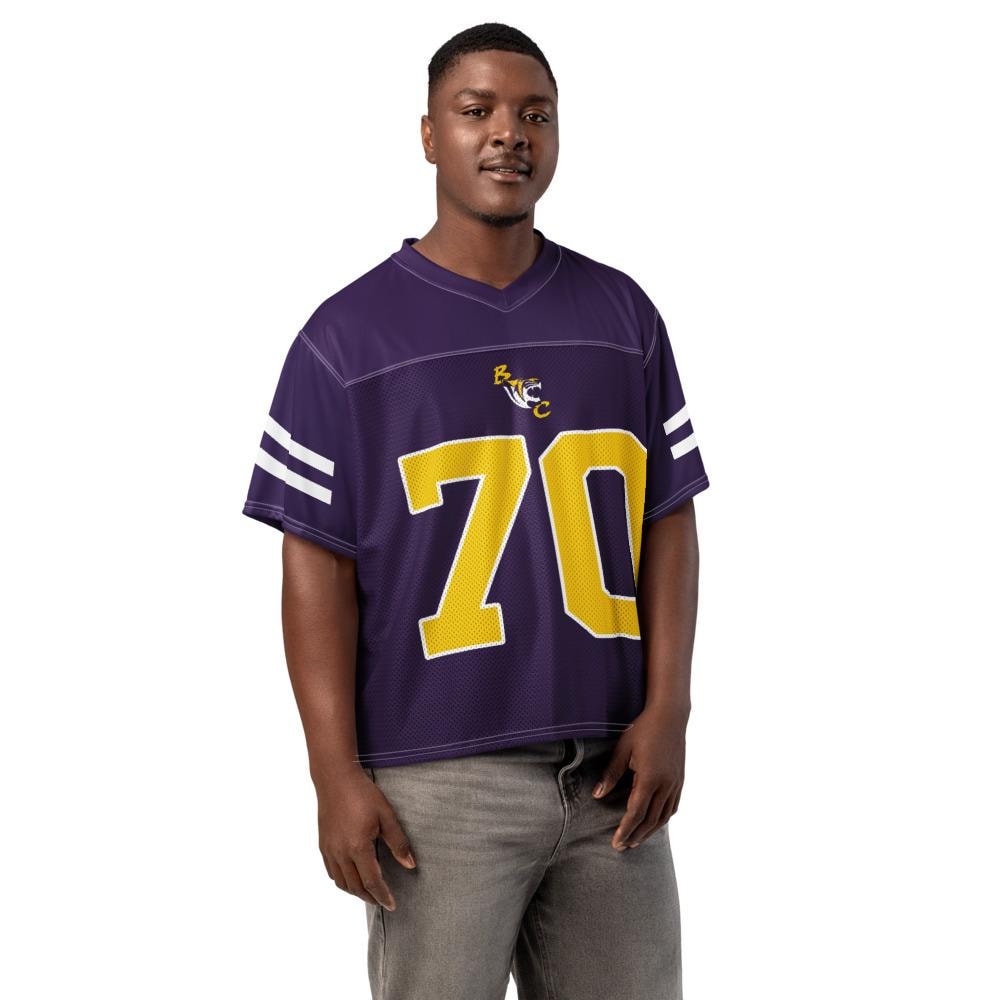 Benedict College - Tigers Boxy Football Jersey (etsy image id: 7949070700)