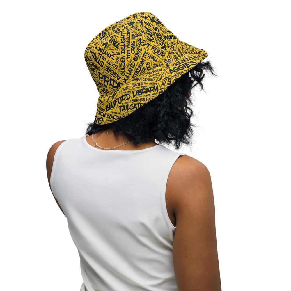 NCAT - NC A&T All Things Aggies Reversible Bucket Hat (etsy image id: 7954319313)