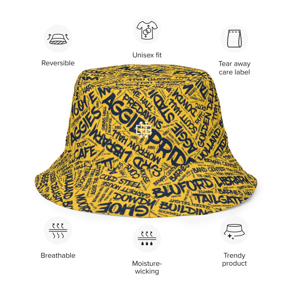 NCAT - NC A&T All Things Aggies Reversible Bucket Hat (etsy image id: 7954319317)
