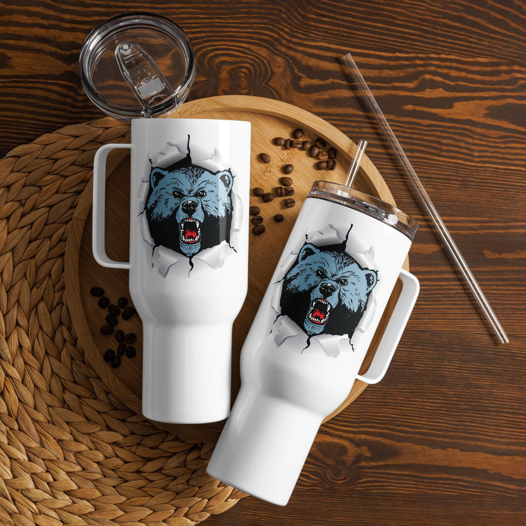 Livingstone - Blue Bears Travel Mug Tumbler With Handle and Straw 25oz, 40oz (etsy image id: 7976988850)