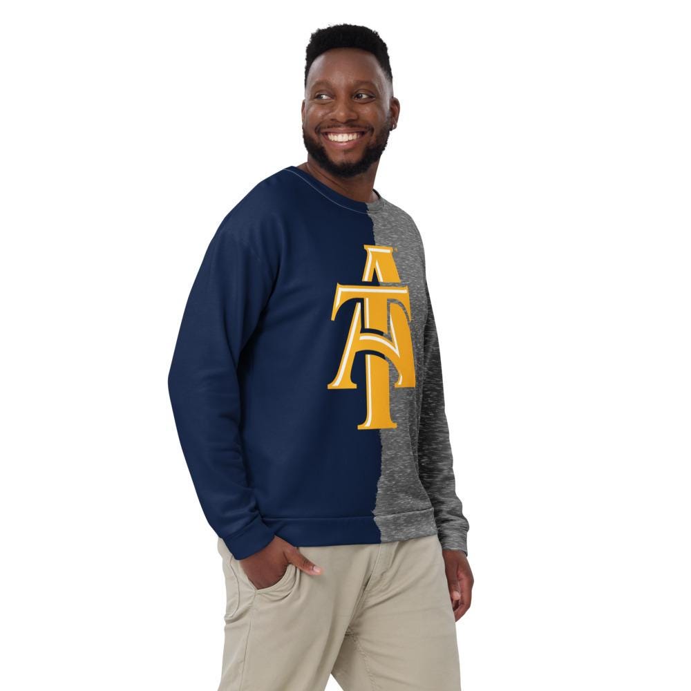 NCAT - Aggie Remix Unisex Polyester Sweatshirt (etsy image id: 7983938146)