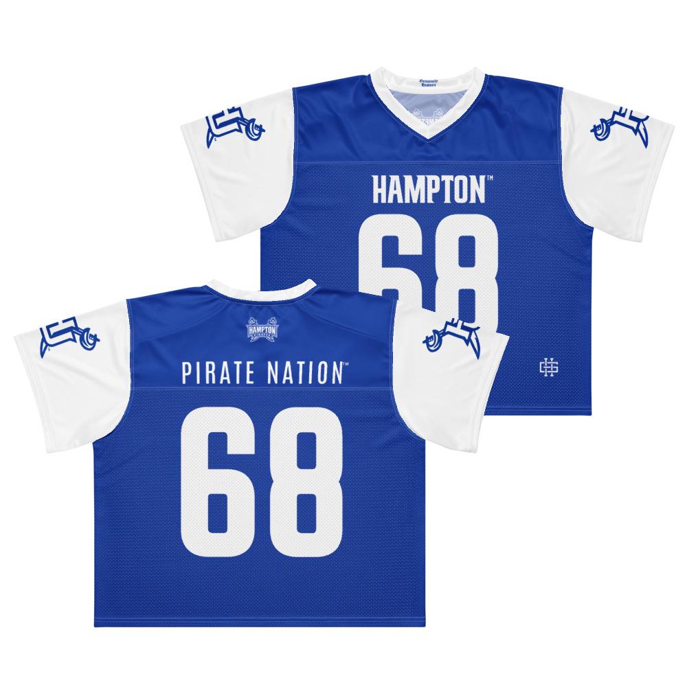 Hampton - Pirates Boxy Football Jersey (Blue/White) (etsy image id: 7986928906)