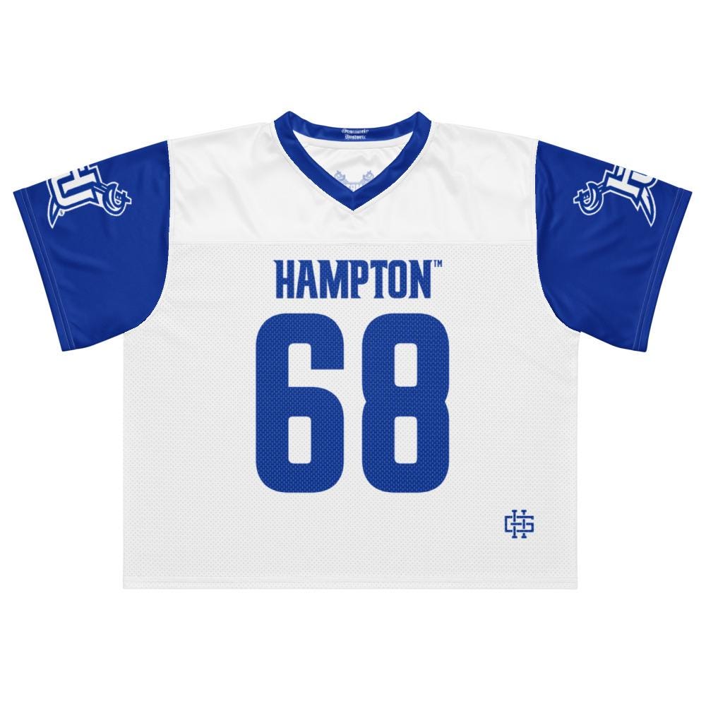 Hampton - Pirates Boxy Football Jersey (Blue/White) (etsy image id: 7986930932)