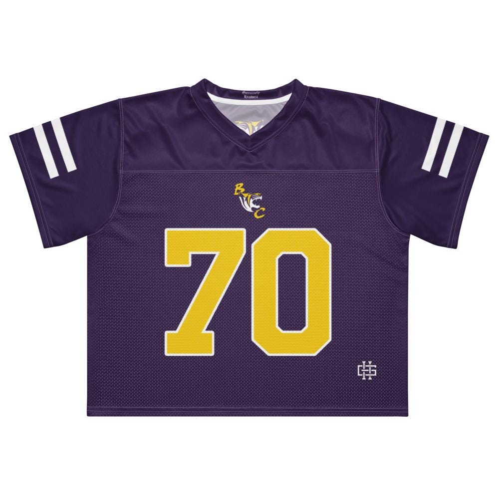 Benedict College - Tigers Boxy Football Jersey (etsy image id: 7997024755)