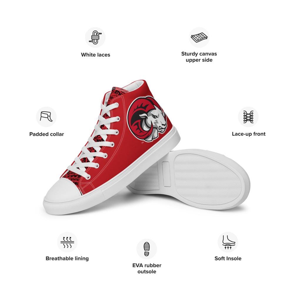 WSSU - All Things WSSU High Top Canvas Shoes __etsy:8002857906