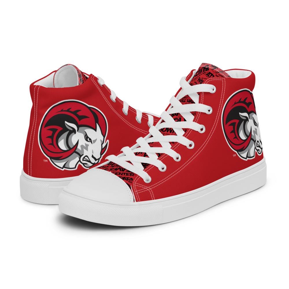 WSSU - All Things WSSU High Top Canvas Shoes __etsy:8002858024