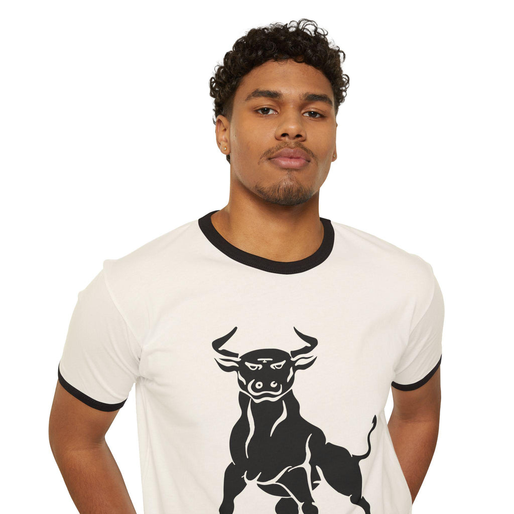 JCSU - Golden Bulls Unisex Ringer T-Shirt __etsy:8033627182