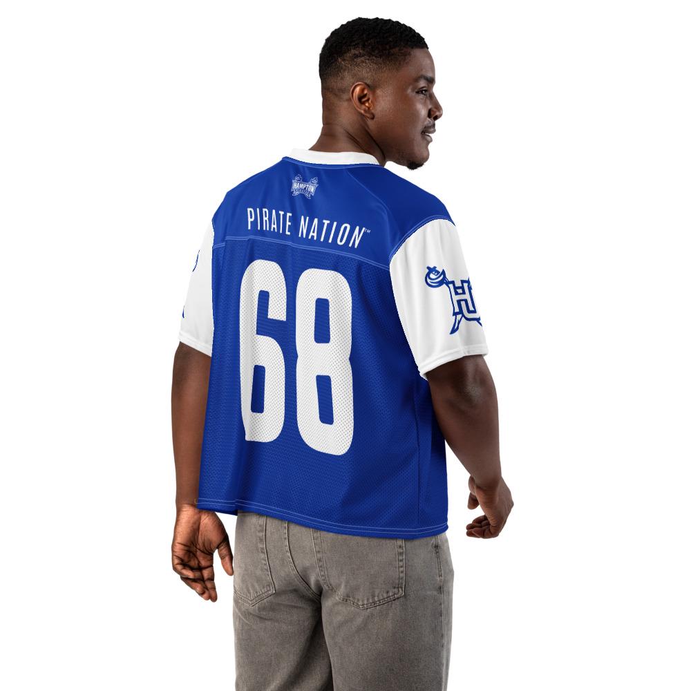 Hampton - Pirates Boxy Football Jersey (Blue/White) (etsy image id: 8034868335)