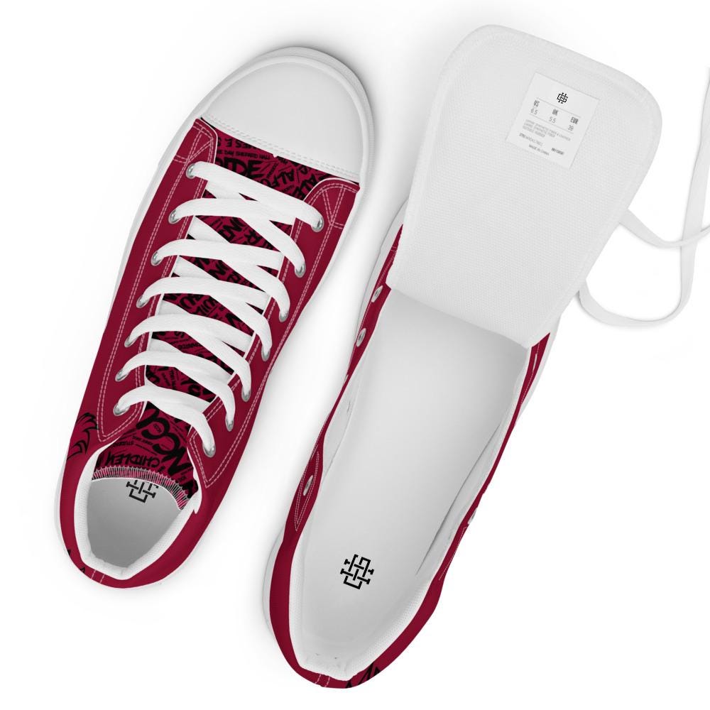 NCCU - All Things Eagle High Top Canvas Shoes __etsy:8043435726