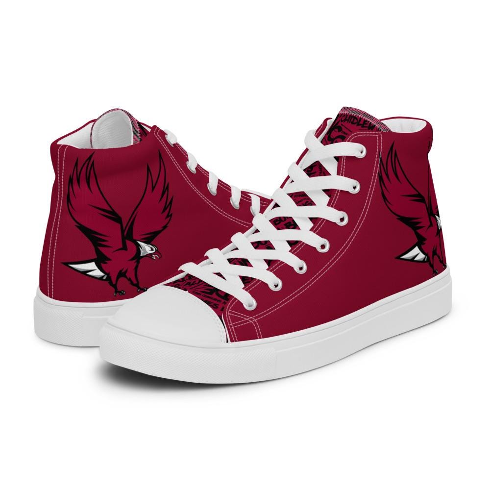 NCCU - All Things Eagle High Top Canvas Shoes __etsy:8043435764