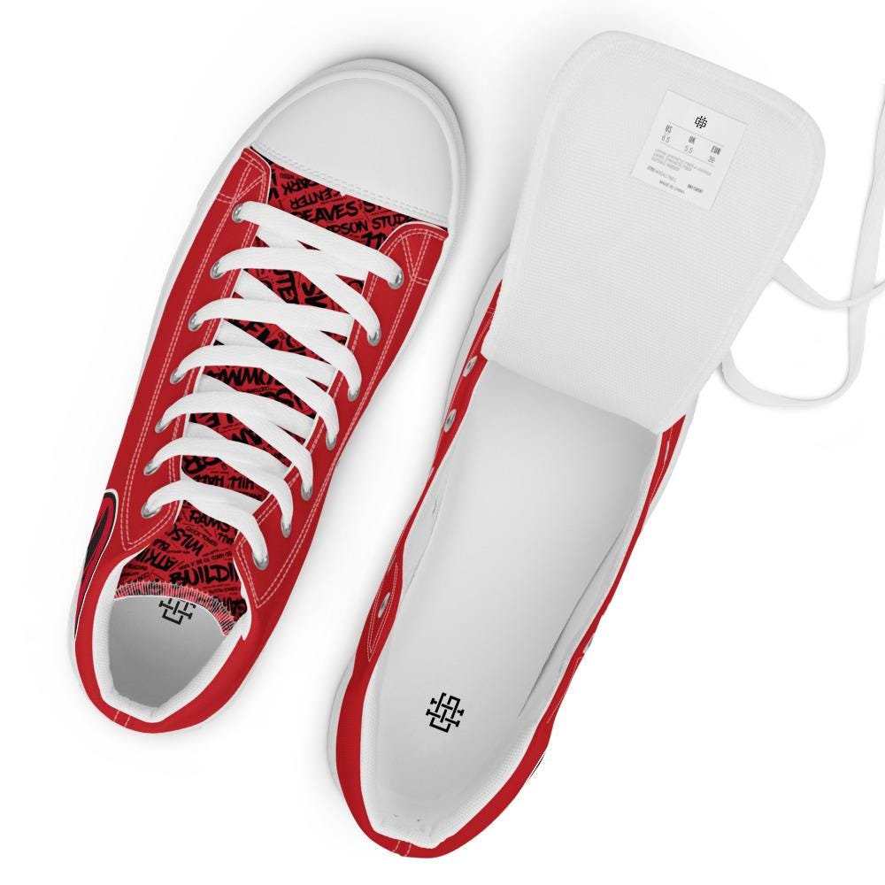 WSSU - All Things WSSU High Top Canvas Shoes __etsy:8050781283
