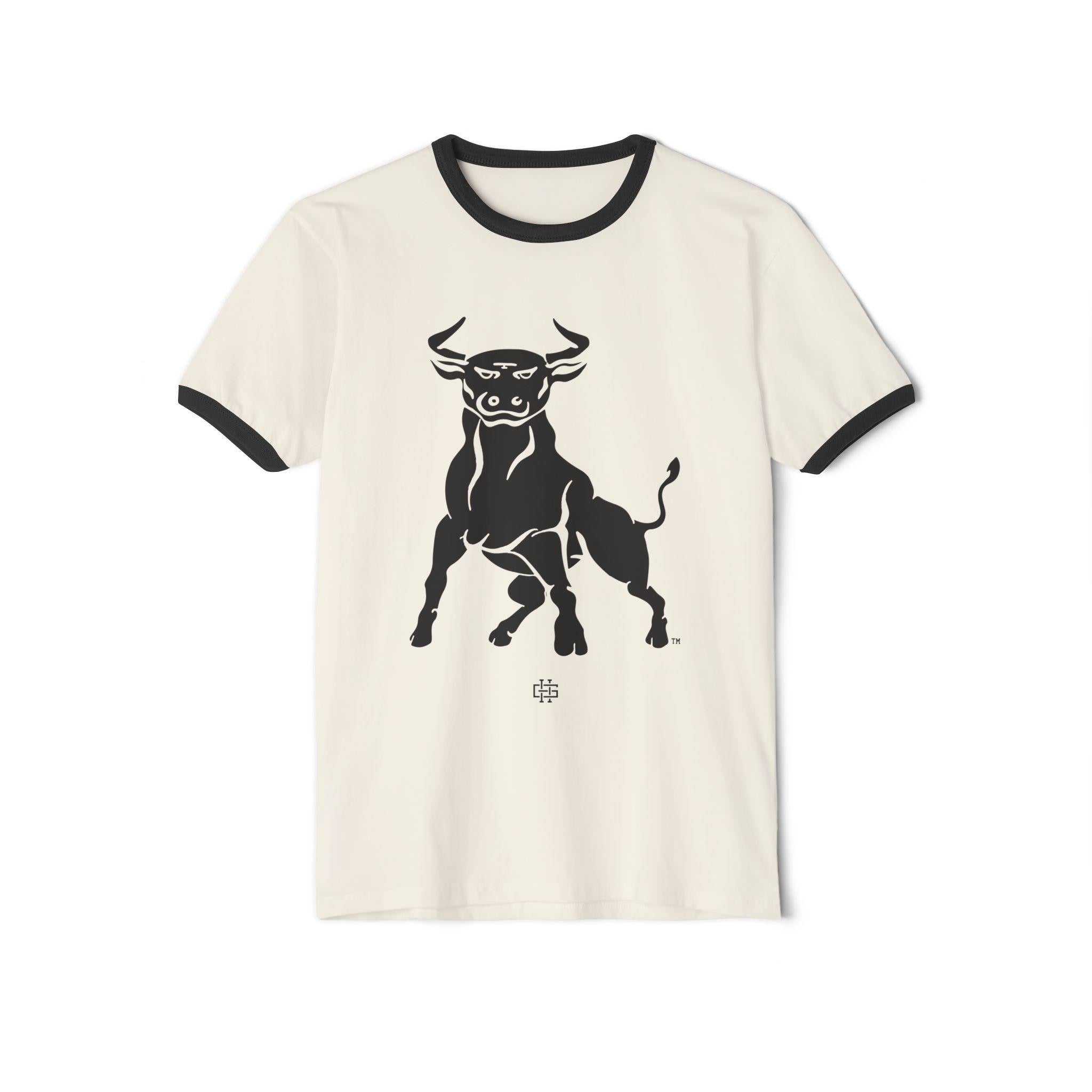 JCSU - Golden Bulls Unisex Ringer T-Shirt __etsy:8081534729