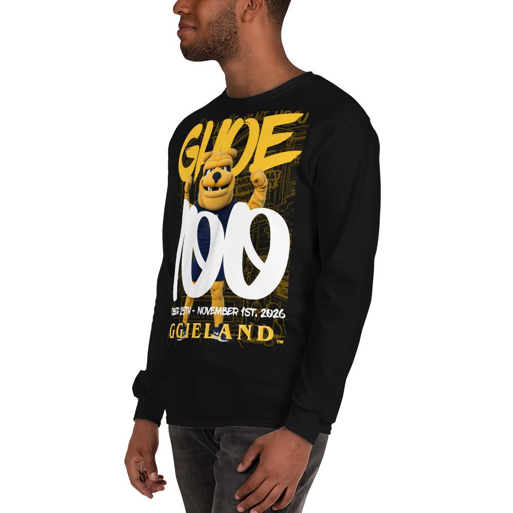 GHOE - GHOE 100 NC A&T Long Sleeve Tee T-Shirt (Navy, Black, Gold, Grey) __etsy:8097377172